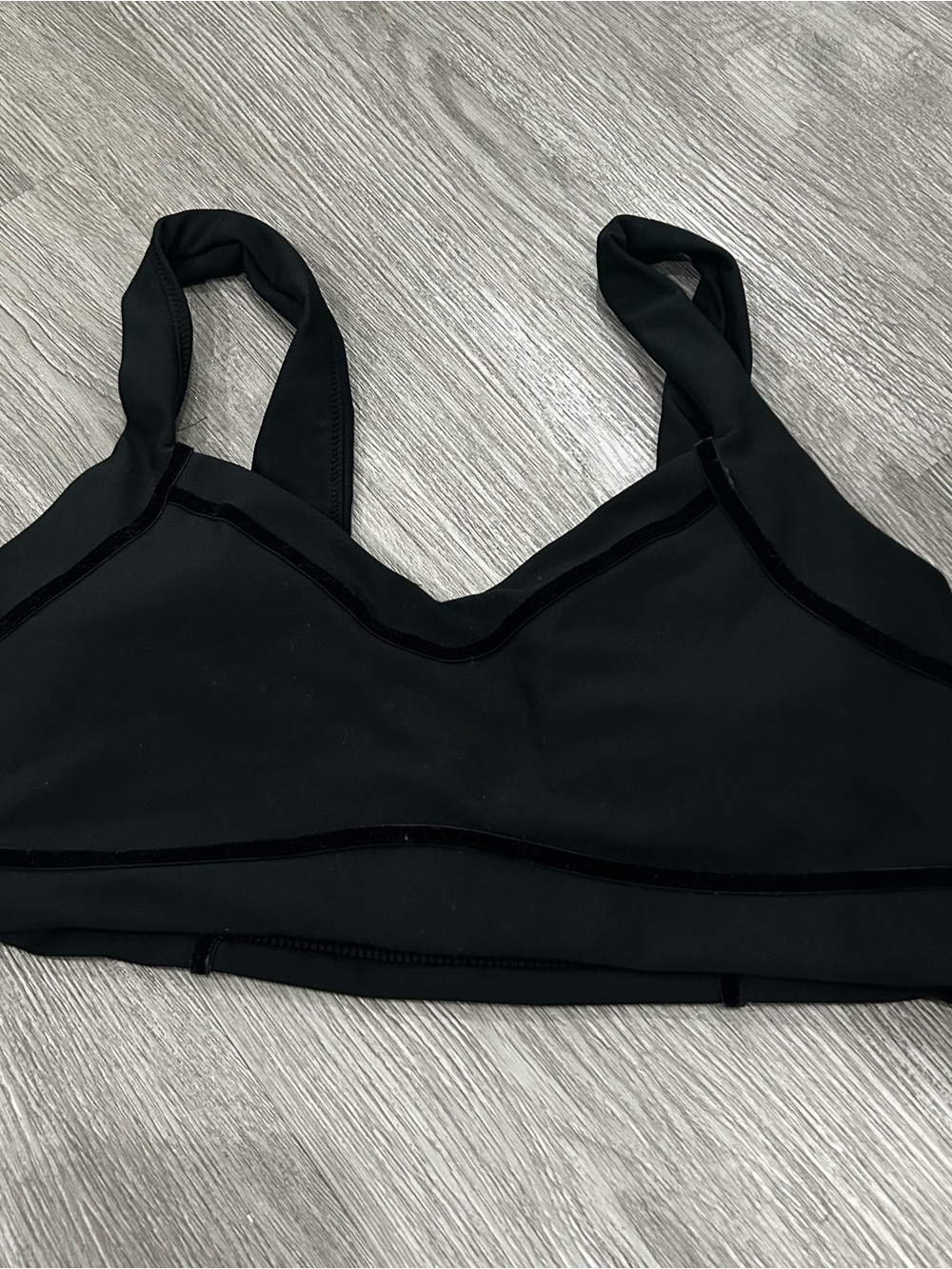 Abercrombie & Fitch YPB Your Personal Best SculptLUX Velvet Black Sports Bra